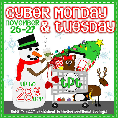 Michaela Peterson TpT Cyber Monday plus Tuesday Sale