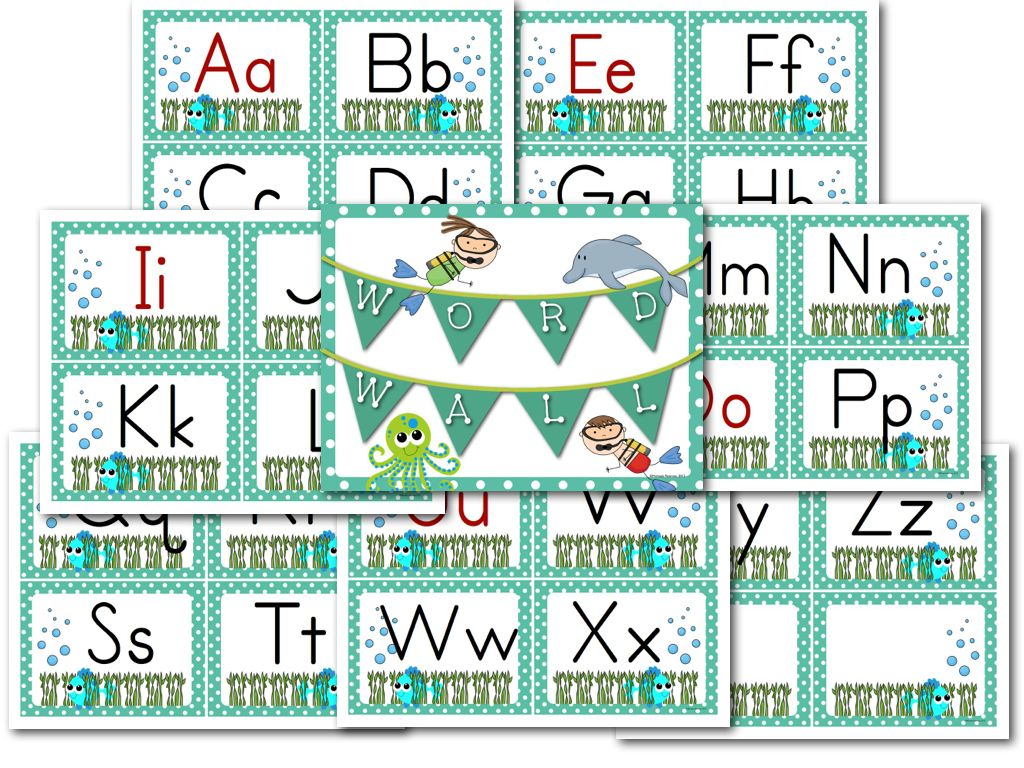 Ocean Beach Theme Word Wall